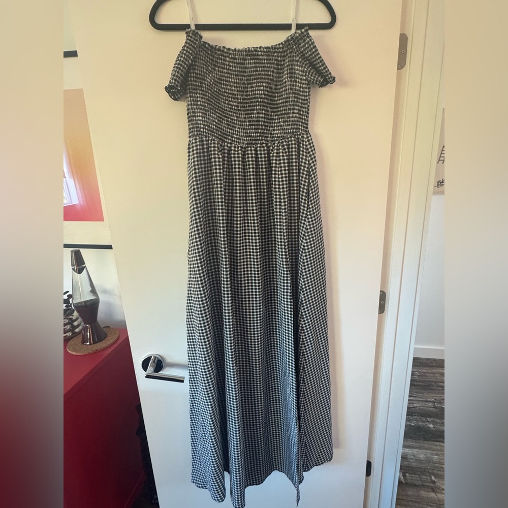 Lulu’s Patsy Gingham Off-Shoulder Dress Medium - image 4